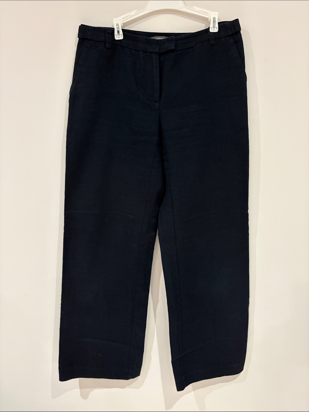 Classic Linen Wide Leg Pants in black